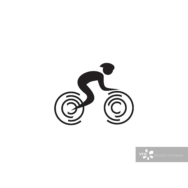 自行车图标标志设计模板图片素材