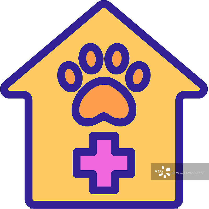 宠物诊所图标孤立轮廓符号图片素材