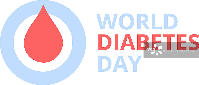 世界糖尿病日抽象标志红色图片素材