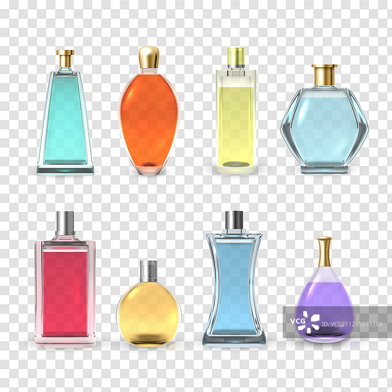 香水瓶集香气和芳香图片素材