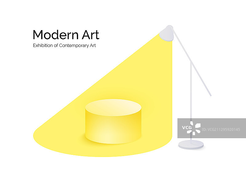 现代艺术从灯里发出的黄色光点图片素材