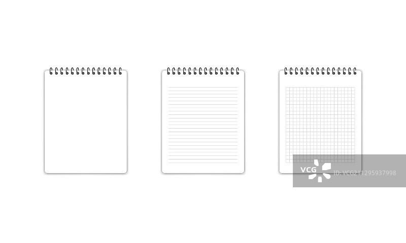 一个带空白页的固定笔记本图片素材