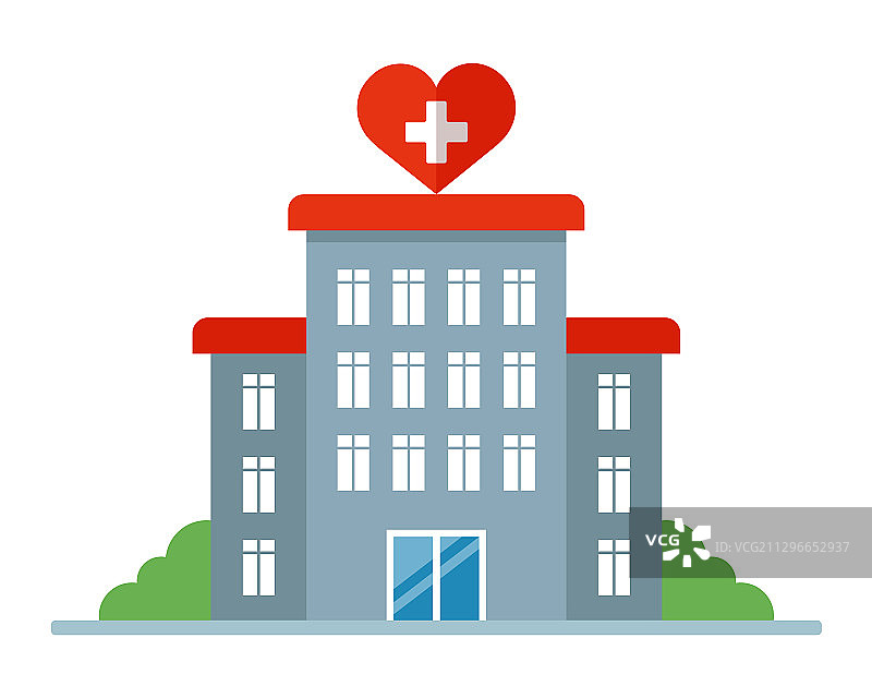 医院大楼有产妇心脏标志图片素材