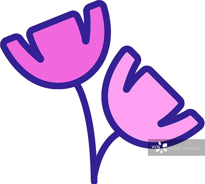 罂粟花花的图标轮廓图片素材