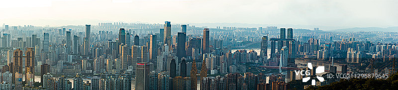 独家机位拍摄背后的重庆渝中半岛，重庆城市图片素材