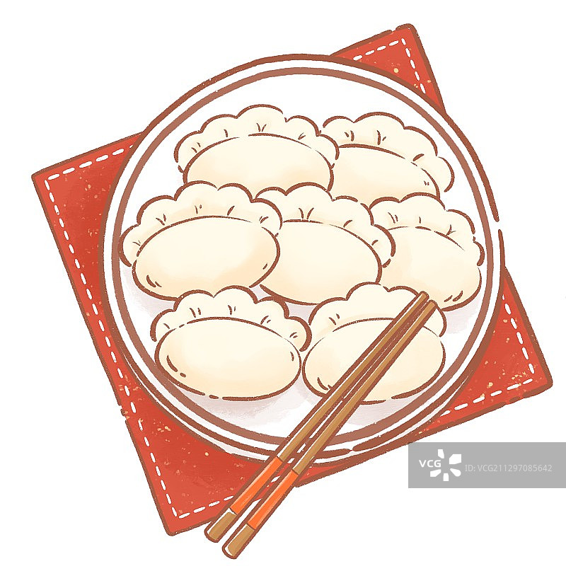 吃一盘饺子图片素材
