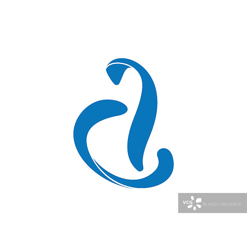 字母一个简单的渐变3d logo图片素材