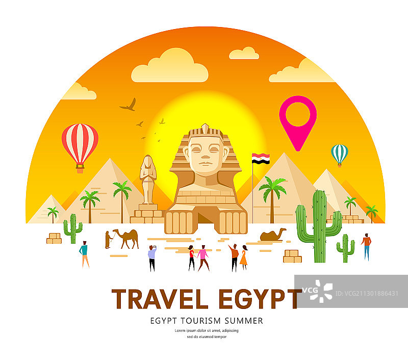 埃及旅游金字塔传统设计图片素材