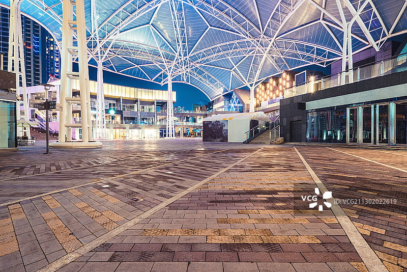 青岛市黄岛区奥特莱斯商业街图片素材