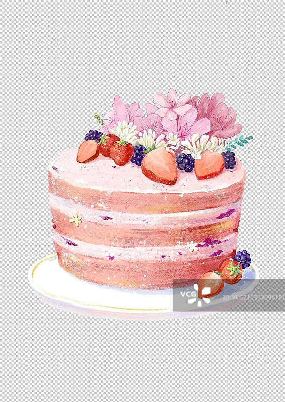 草莓奶油蛋糕图片素材