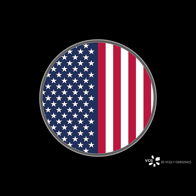 美国国旗上的圆形图片素材