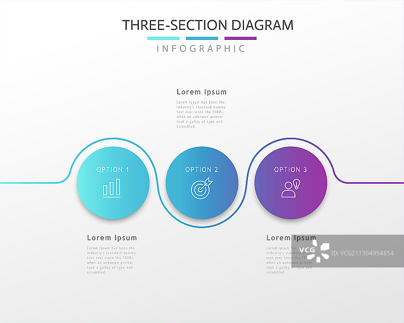 三选项图表创意设计模板图片素材