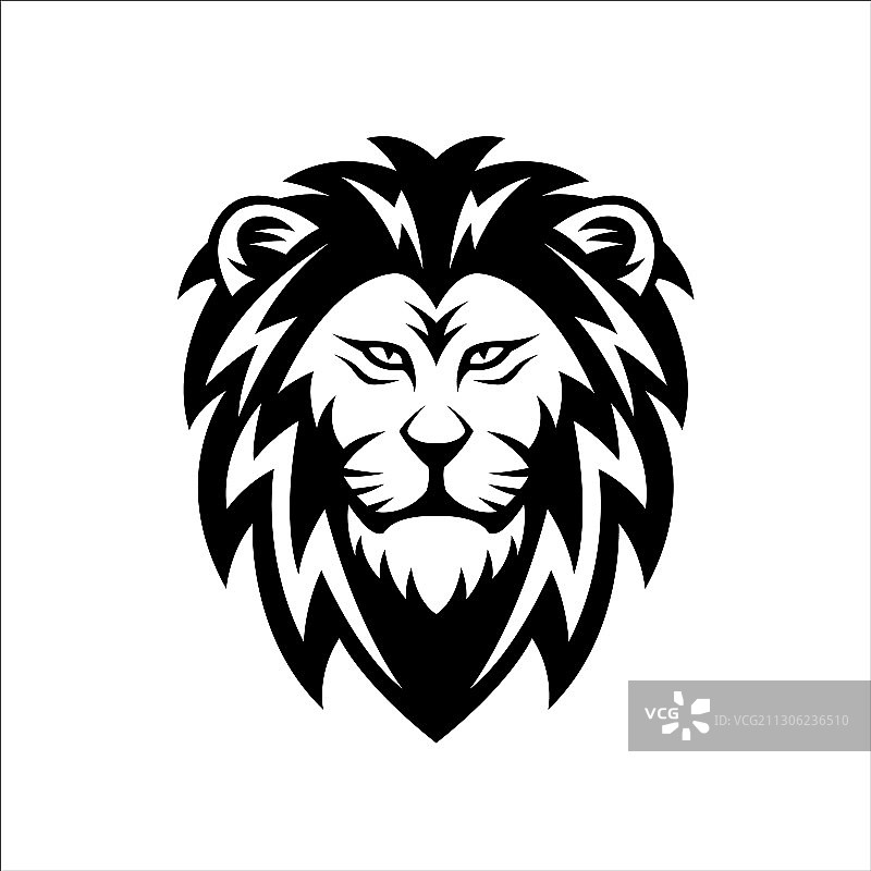 狮头吉祥物标志设计模板图片素材