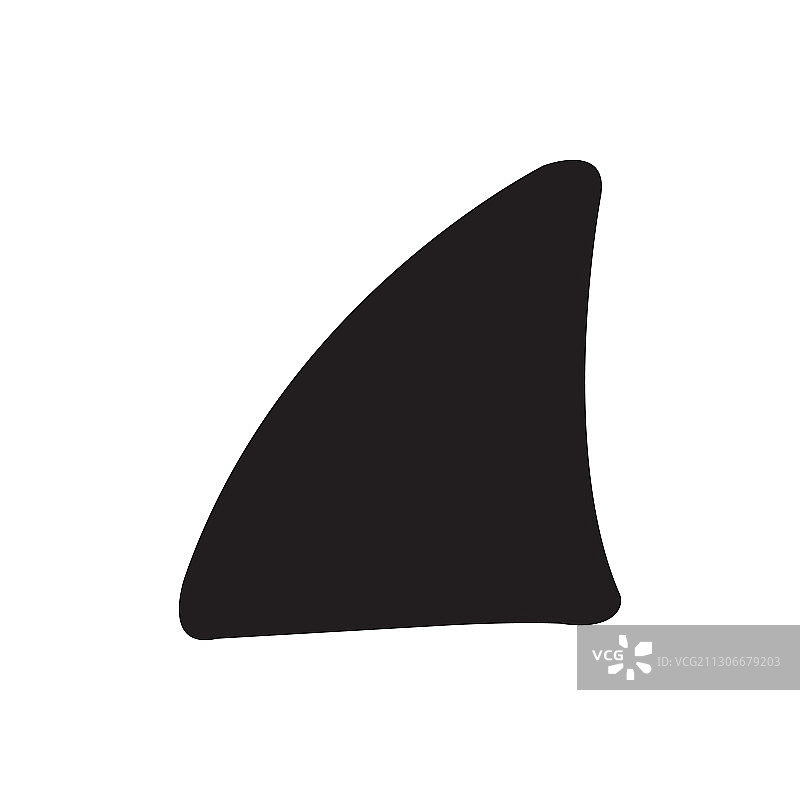 鱼翅图标简单的标志为网站和图片素材