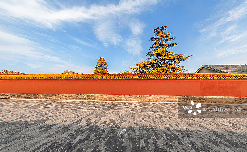 秋天北京故宫博物院紫禁城皇宫旅游景点图片素材