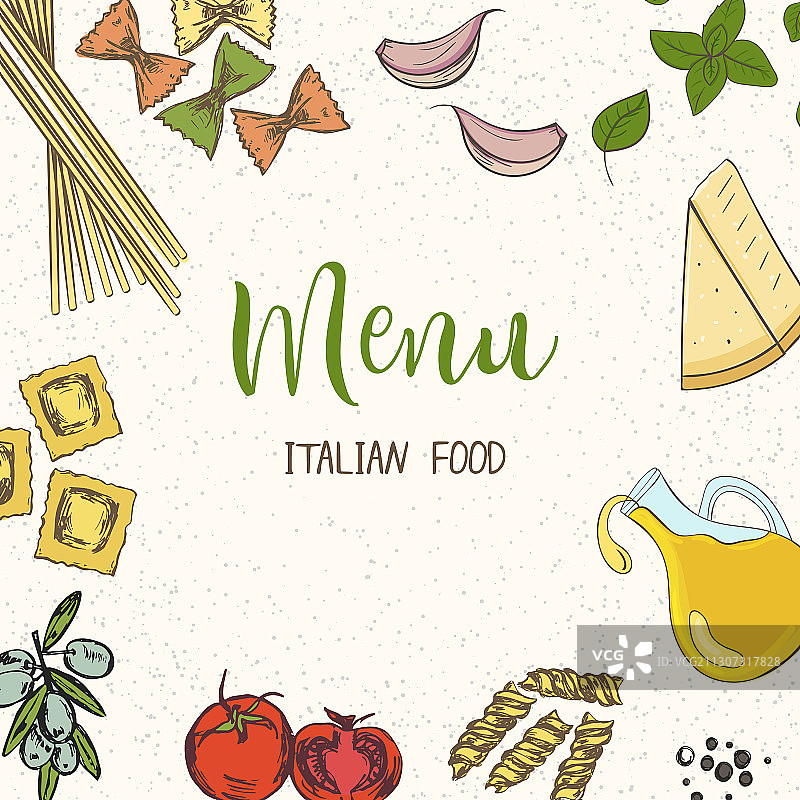 意大利菜单模板图片素材