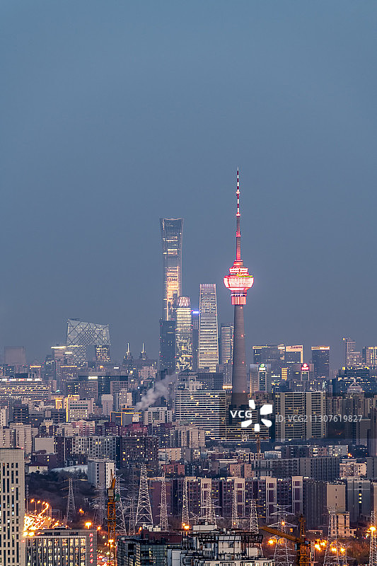 北京标志性建筑同框图片素材