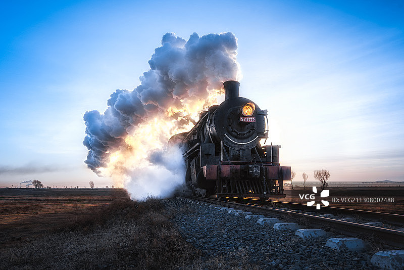 蒸汽火车，工业革命，蒸汽机动力，铁路图片素材