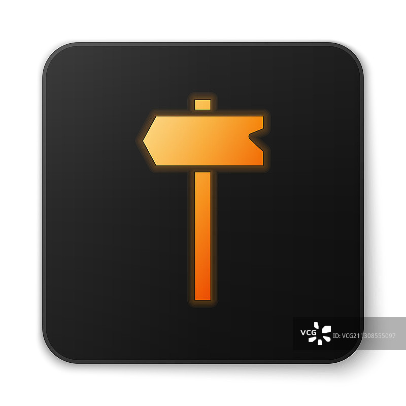 橙色的霓虹灯道路交通标志图片素材