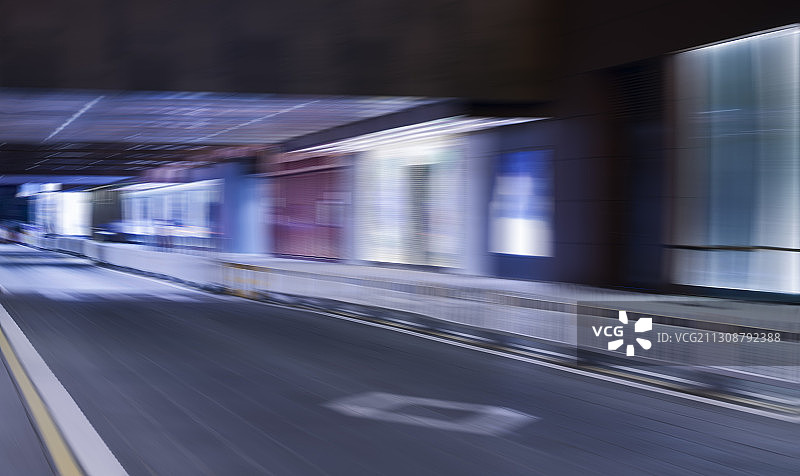 北京CBD地下车道速度特效图片素材