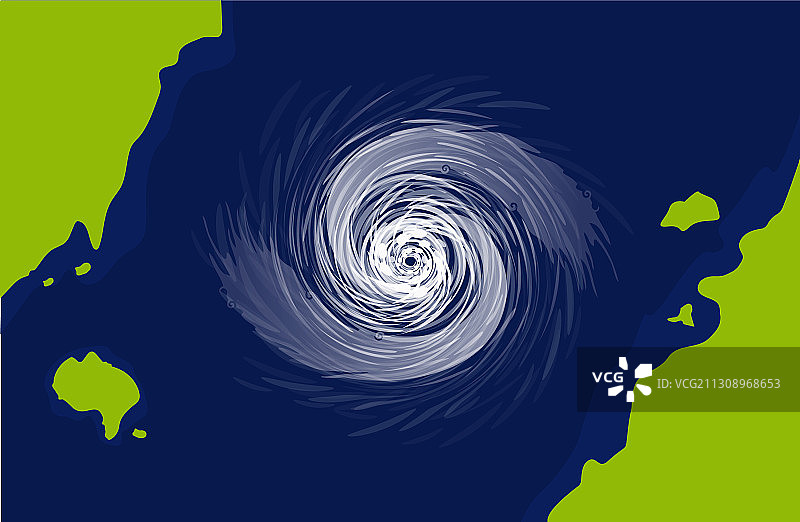 从太空看飓风巨大危险的气旋图片素材