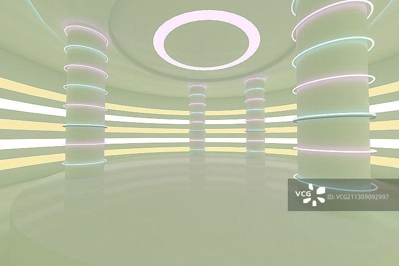 4D抽象霓虹灯和空间背景图片素材