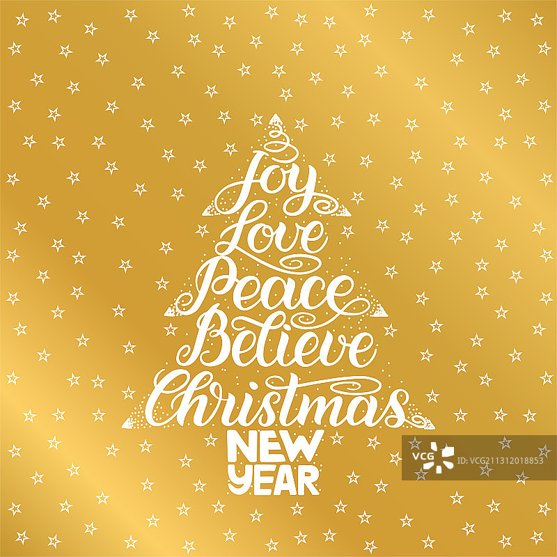 快乐，爱，和平，相信圣诞节，新年图片素材