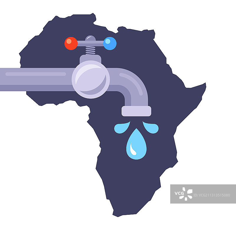 非洲缺乏干净的饮用水图片素材