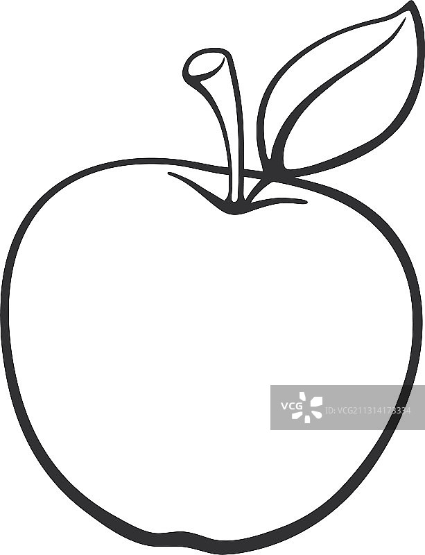 画带茎的苹果图片素材