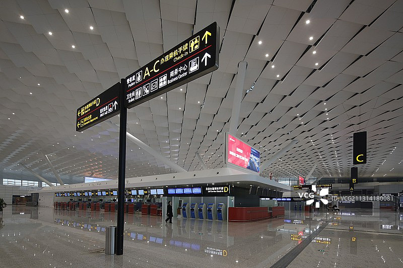 郑州新郑机场出发厅图片素材