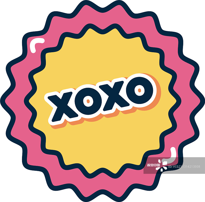 俚语泡泡概念印章印章与xoxo字图片素材