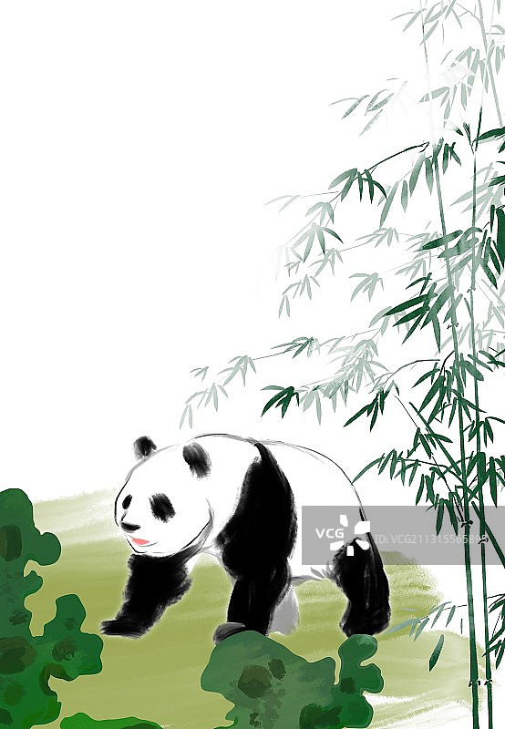 国宝四川大熊猫栖息地图片素材