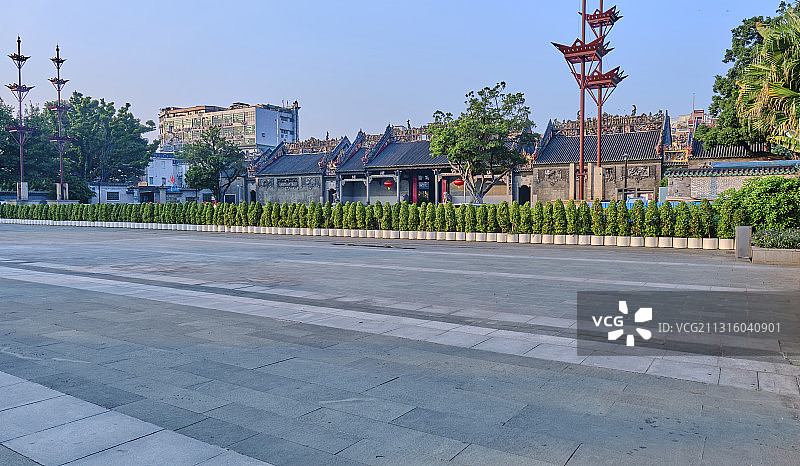 中国广州陈家祠旅游景区中式岭南建筑图片素材