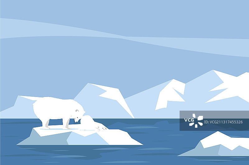 北极北极景观有北极熊和图片素材