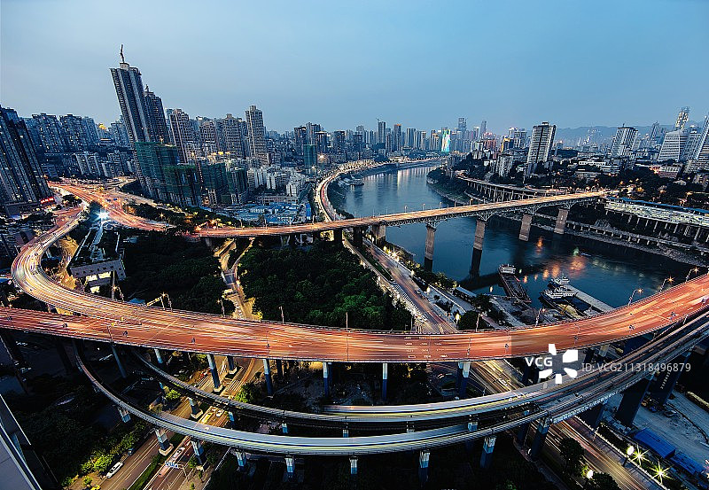 重庆嘉陵江、渝澳大桥夜景图片素材