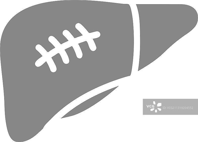 肝上的疤痕呈灰色图标，是肝硬化的标志图片素材