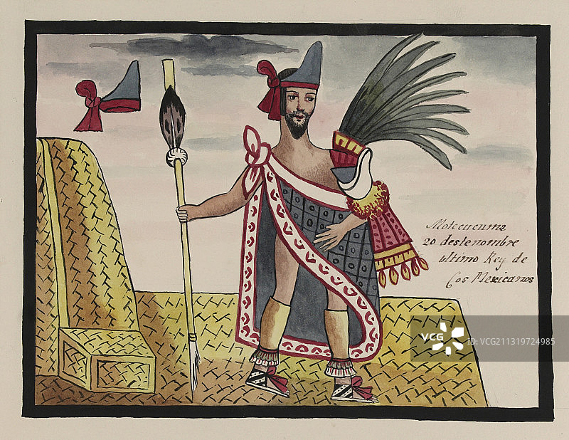 托瓦尔法典，蒙特祖玛二世，第九特拉托阿尼，最后的阿兹特克统治者图片素材