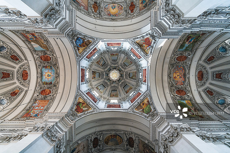 萨尔茨堡大教堂的圆顶，奥地利萨尔茨堡图片素材