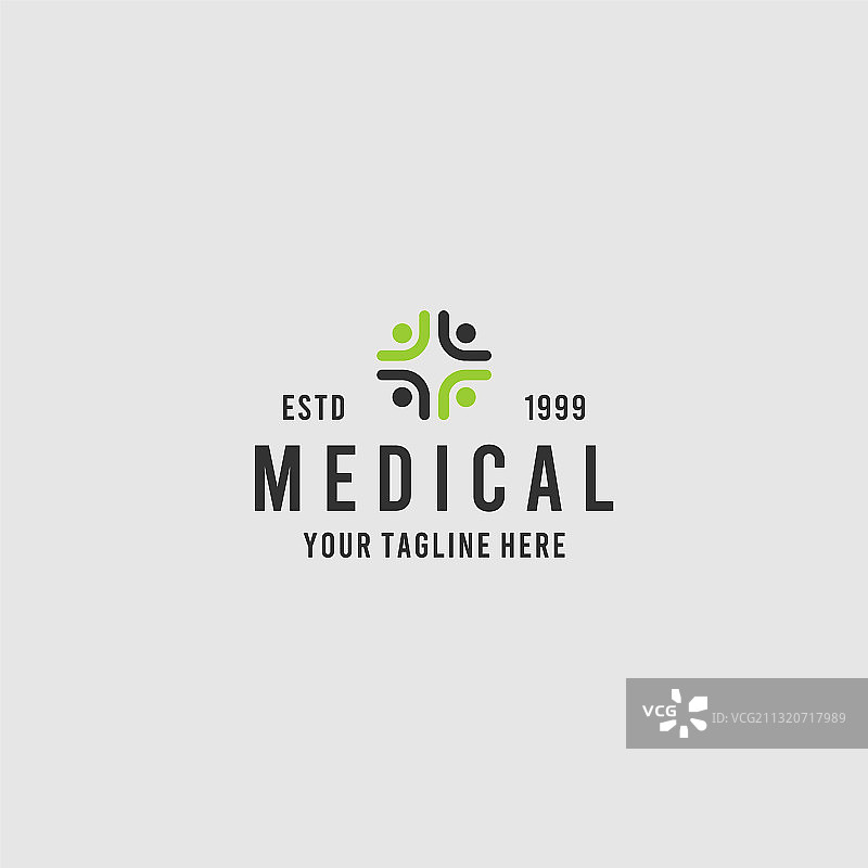 创意人医疗标志设计图片素材