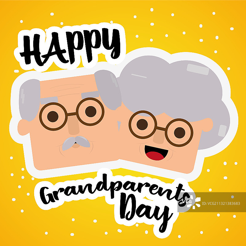 祖父母快乐日卡图片素材