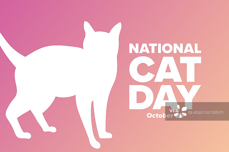 国家猫日10月29日假日概念图片素材