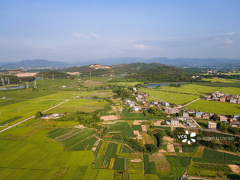 中国美丽乡村建设自然生态田园风光图片素材