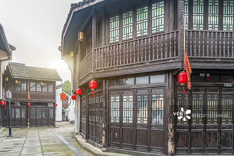 杭州历史街区古建筑街景图片素材