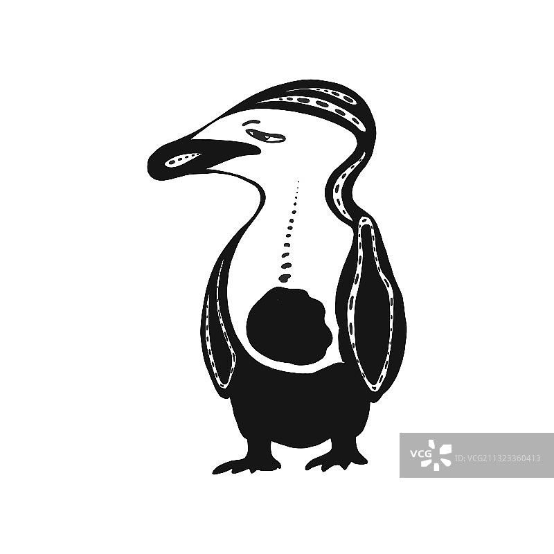 企鹅鸟标志北极动物标志图片素材