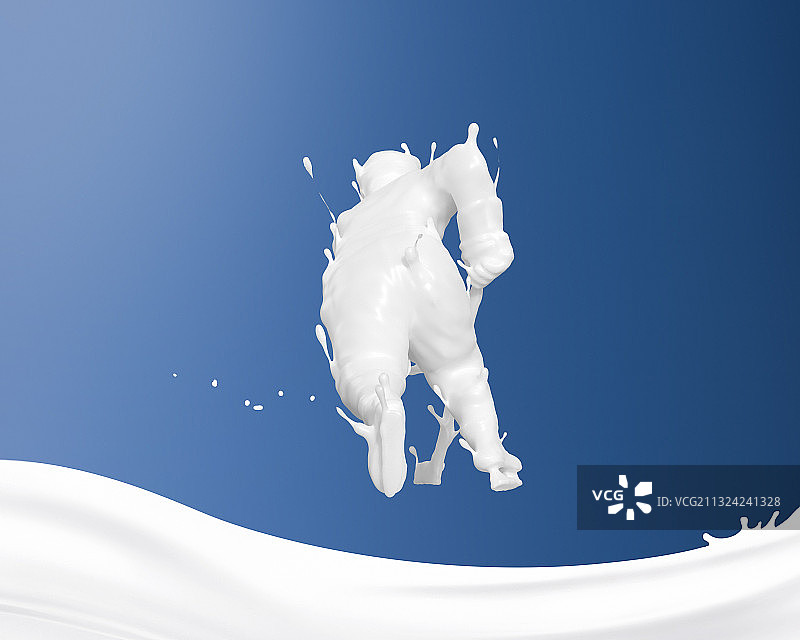 牛奶人物形态冰球运动图片素材