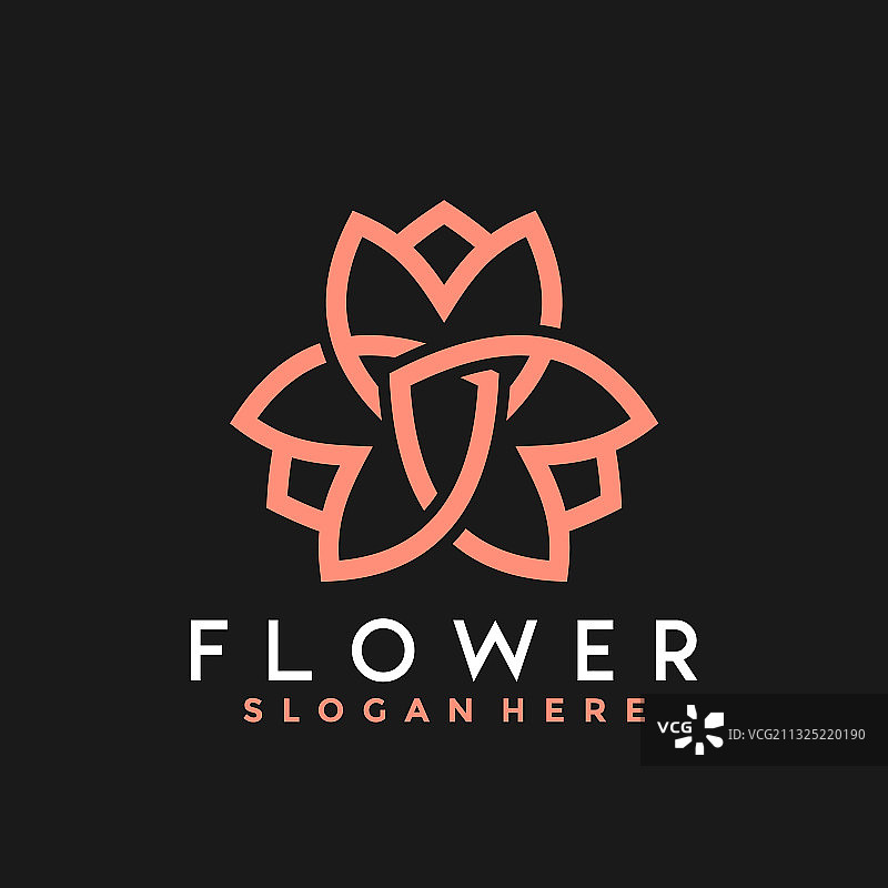 创意花卉标志设计图片素材