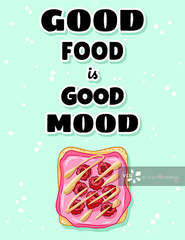 好食物是好心情三明治明信片吐司图片素材