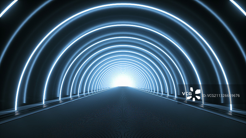 科技光效隧道三维图形图片素材