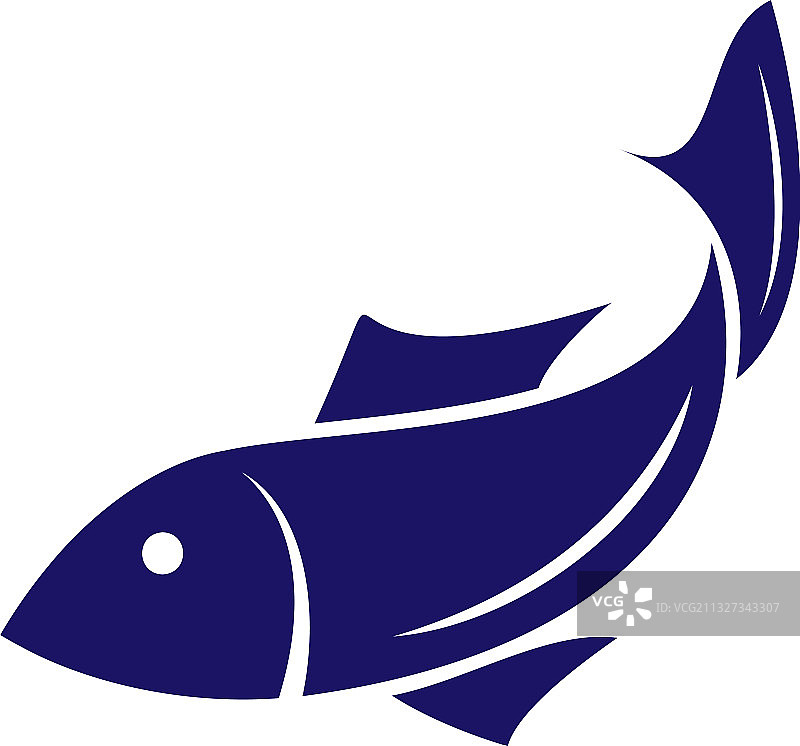 孤立的鱼图标设计模板图片素材