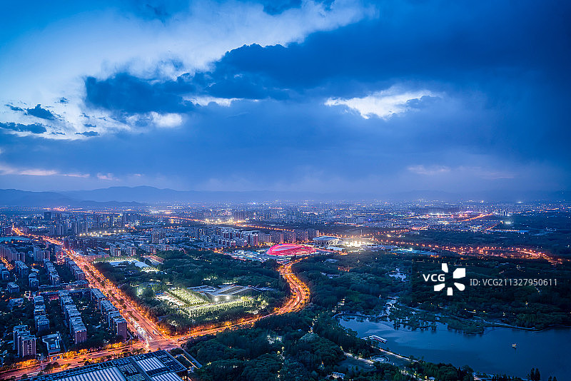 北京速滑馆夜景图片素材